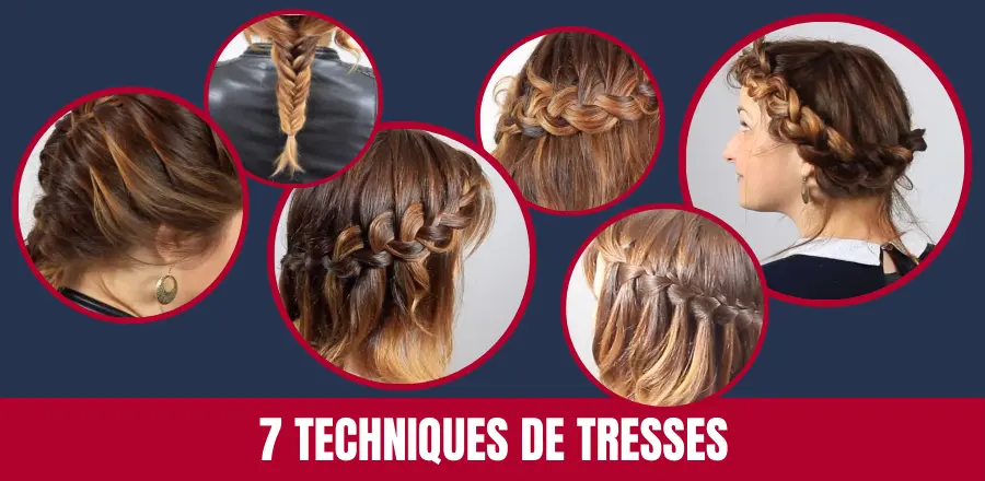 Tresse relief, collée, épi, couronne
