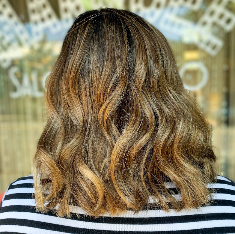 balayage blond clair