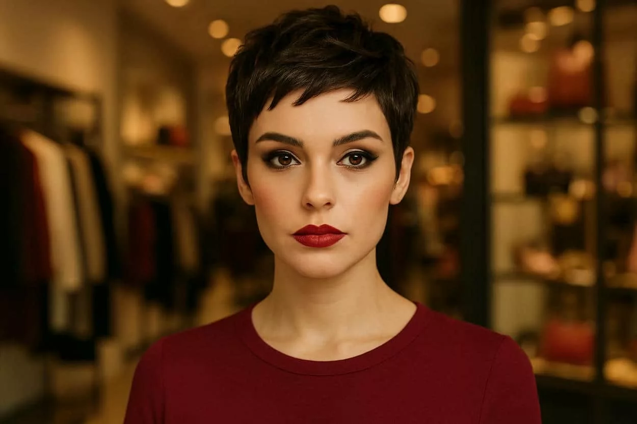 pixie texturé brune