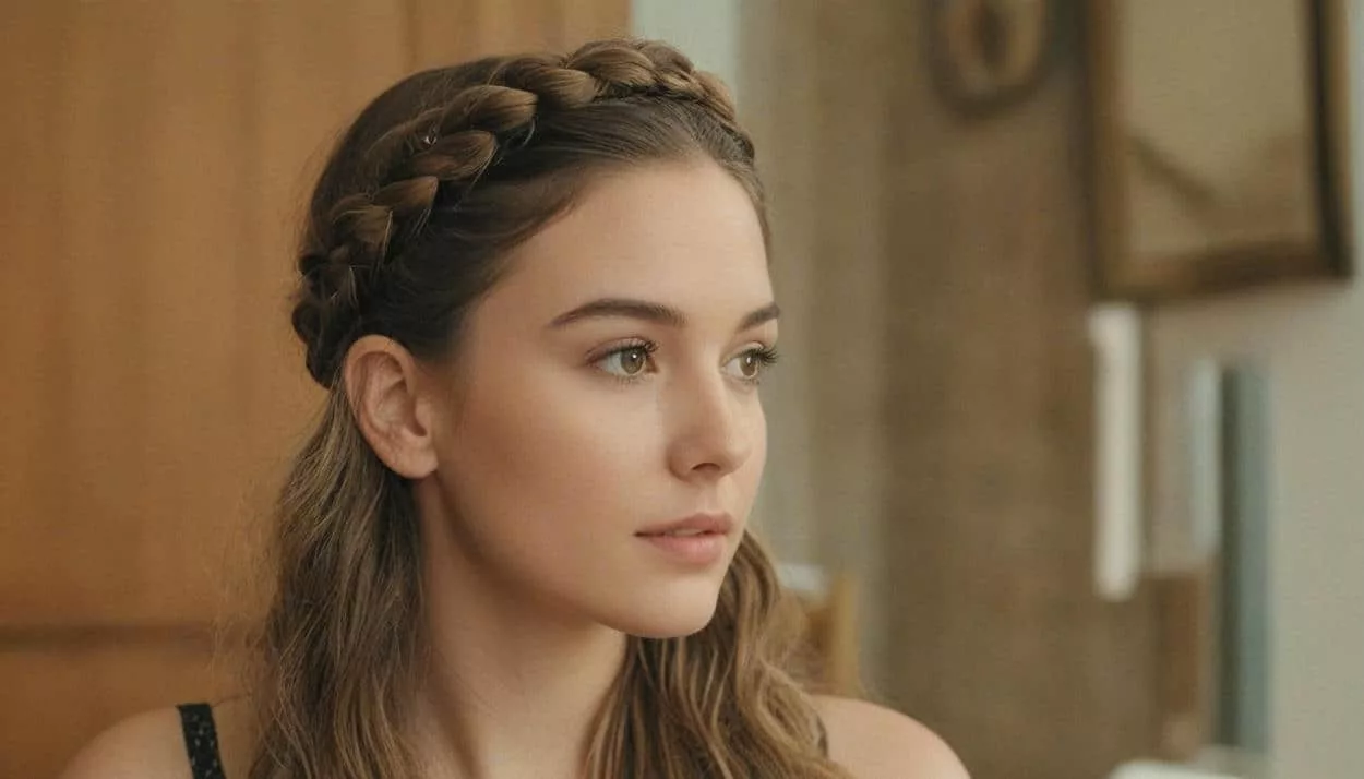 tresse bandeau femme cheveux lâchés