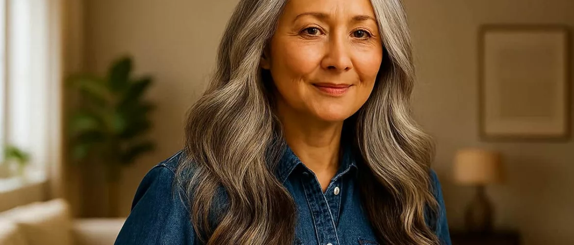 cheveux longs après 50 ans