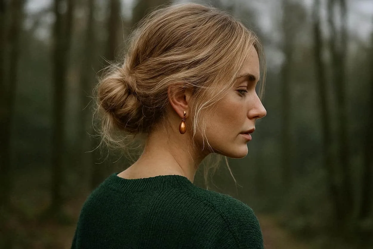 chignon bas flou