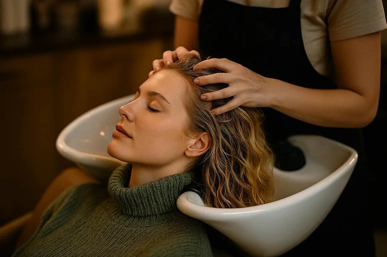 massage cuir chevelu automne