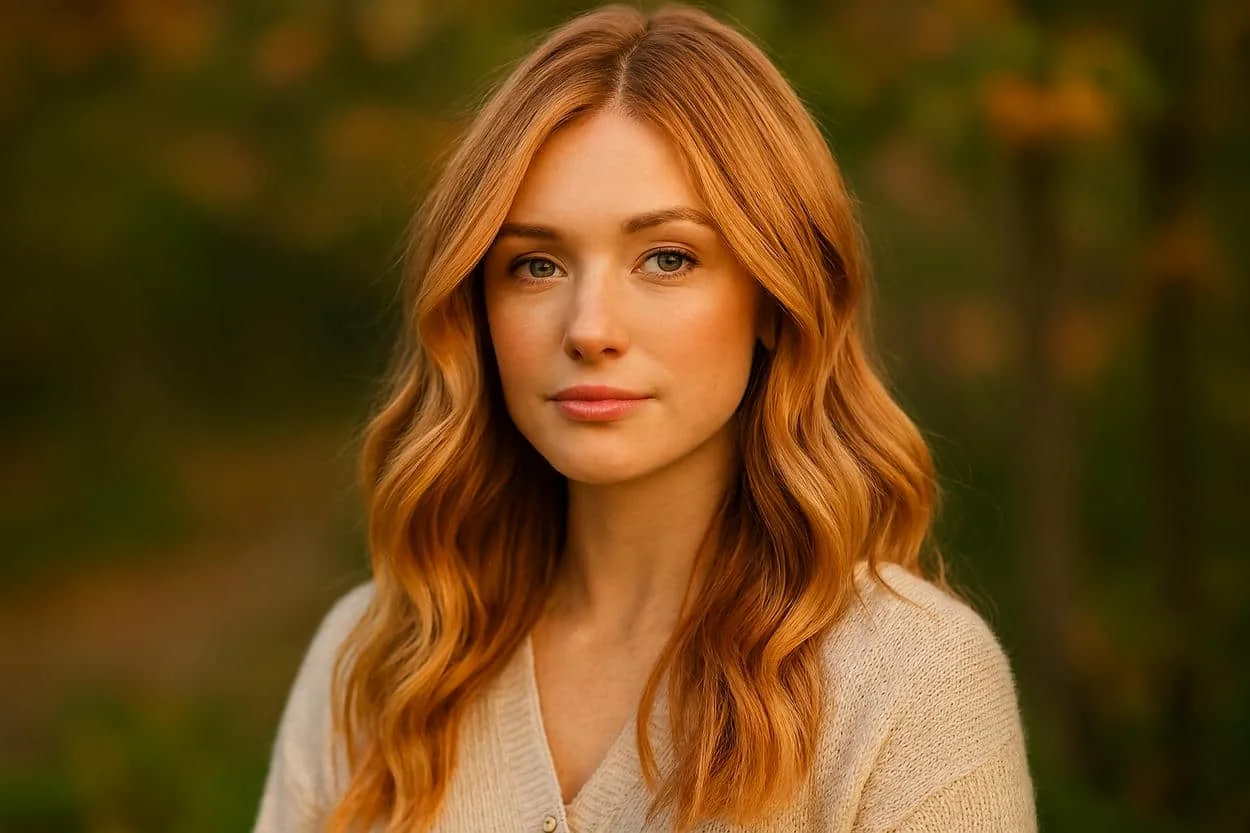 balayage abricoté-apricot hair