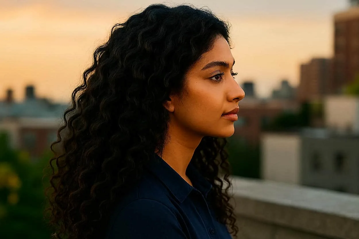 cheveux bouclés noirs