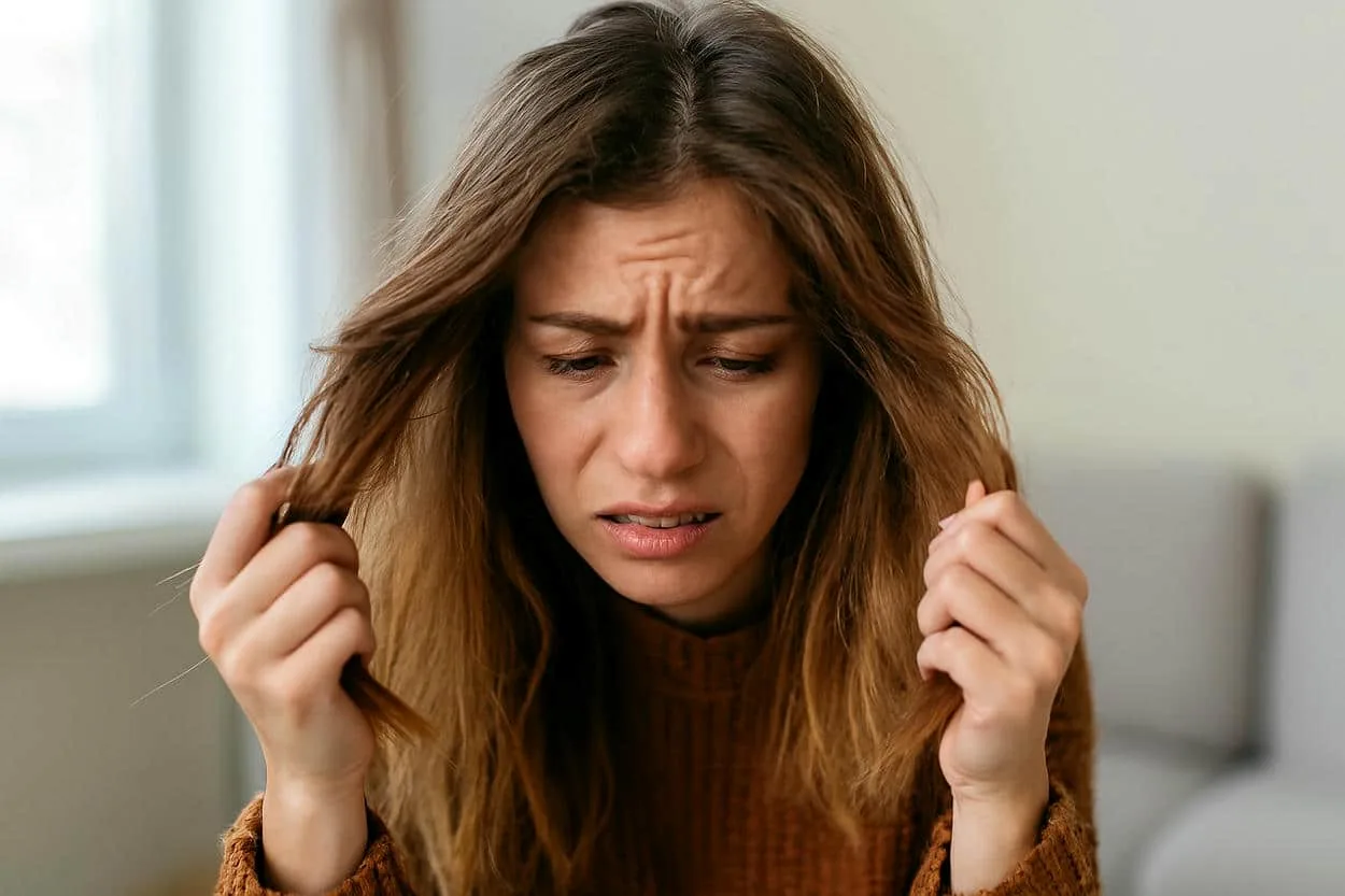 cheveux secs automne