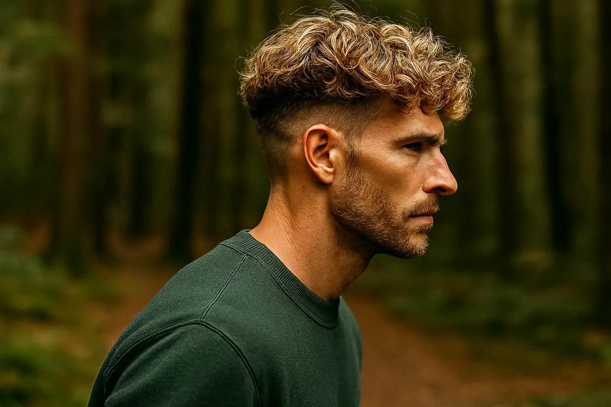coupe casquette cheveux ondulés