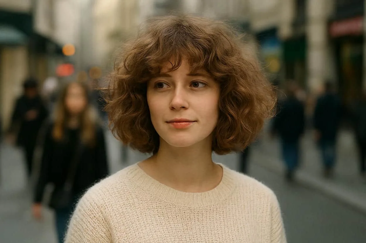 cheveux bouclés aériens