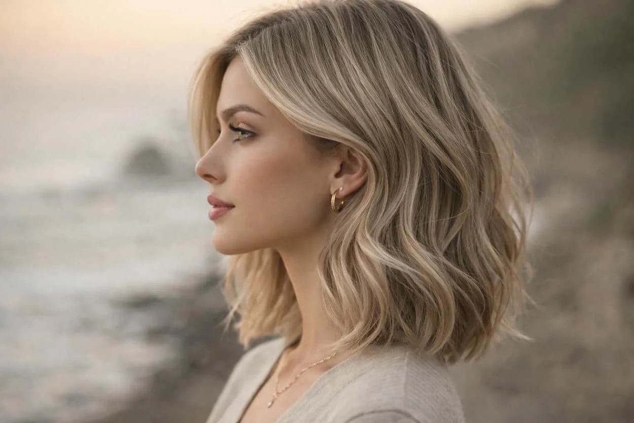 blond huitre mi-long