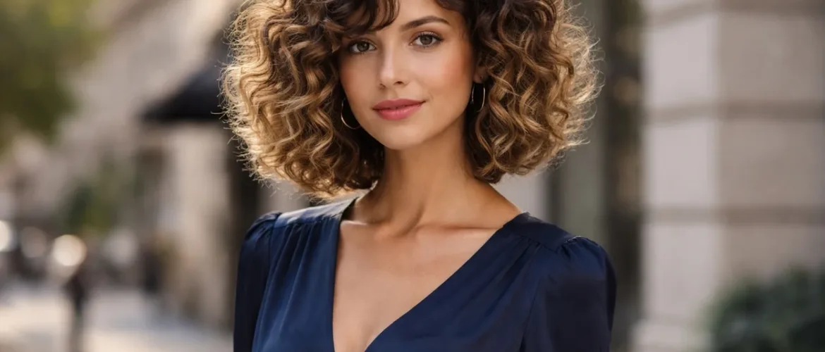 french bob bouclé